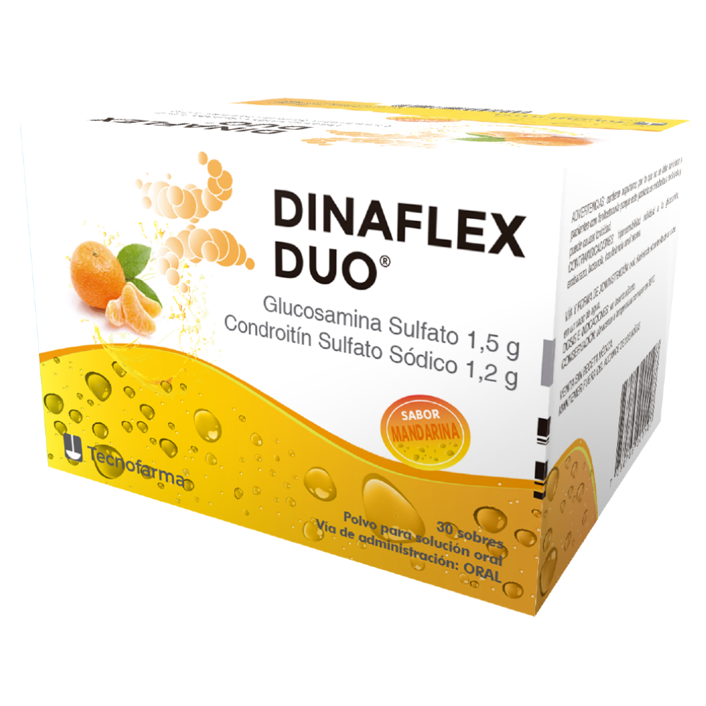 Dinaflex Duo 1.5 g + 1.2 g Sabor Mandarina x 30 Sobres